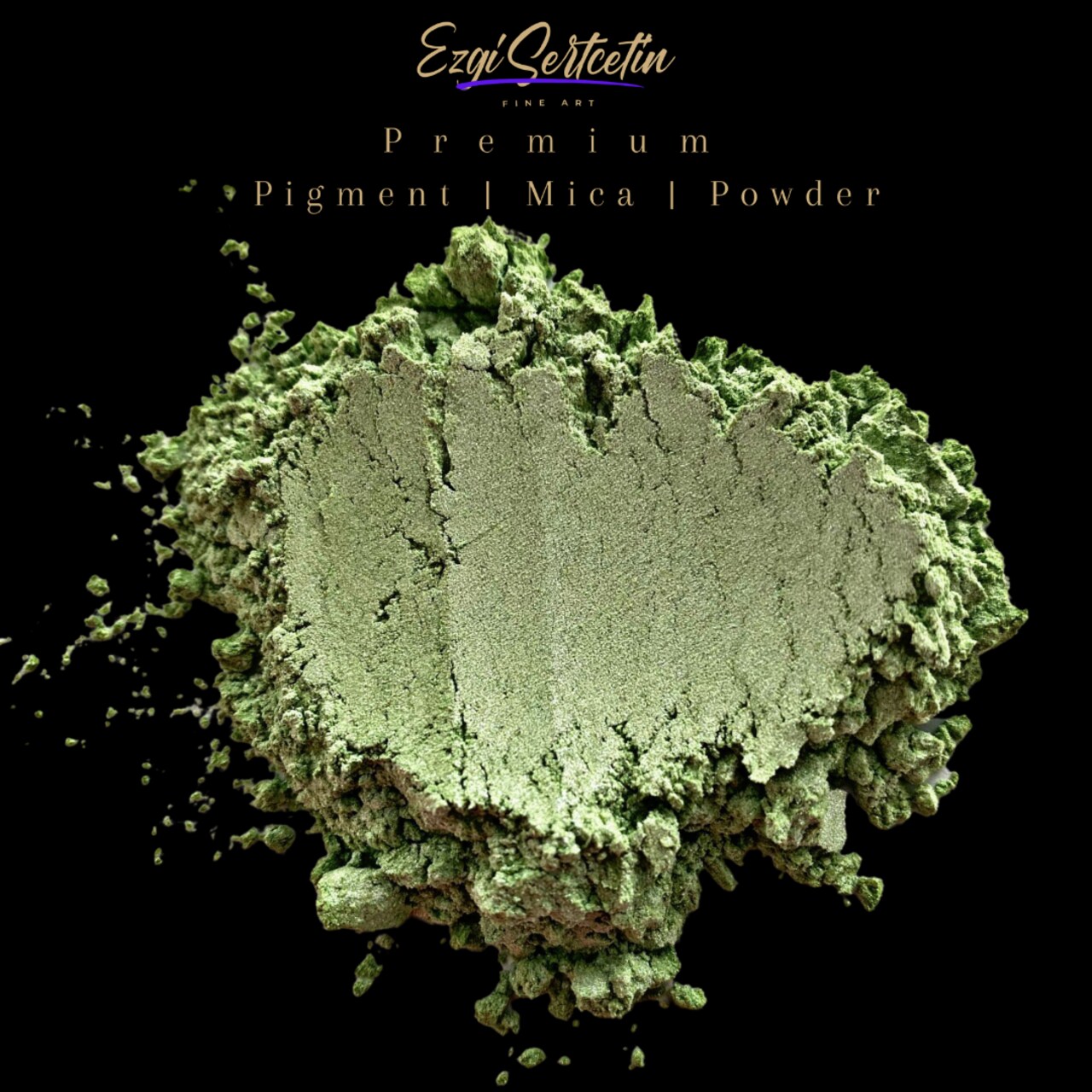 Premium Pigment Powder 50g | Authentic Unique & Bright Pearlescent Metallic and Neon Colors | Especially Formulated for Artwork, Resin, Slime, Plasticine and more by Ezgi Sertcetin